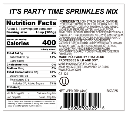 It's Party Time Sprinkle Mix