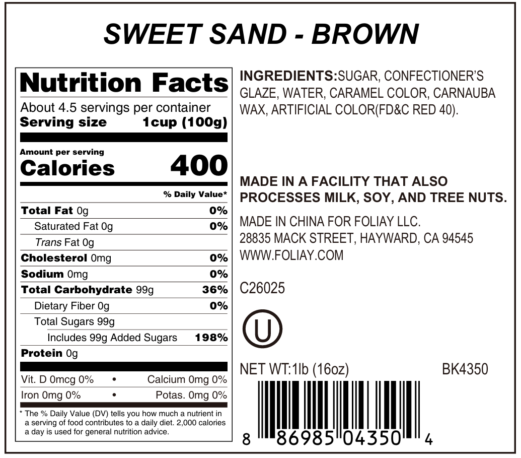 Brown Sanding Sugar Sprinkles