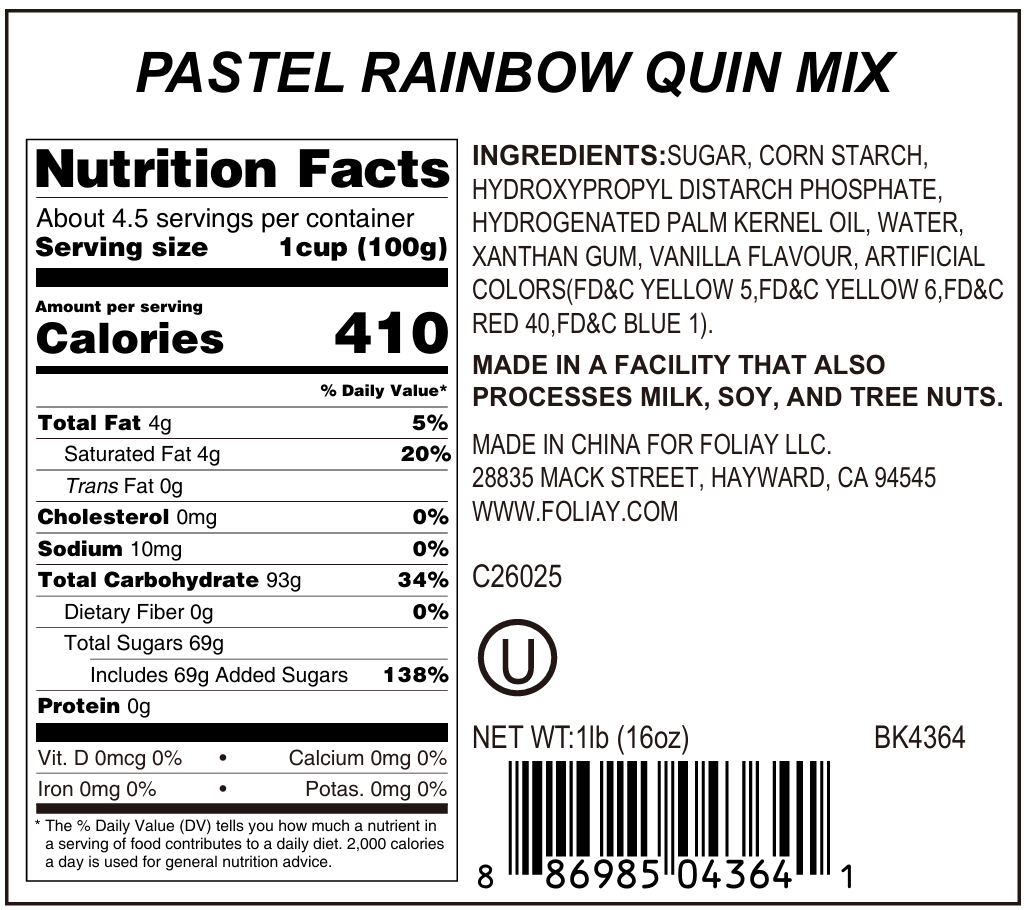 Pastel Rainbow Quin Mix