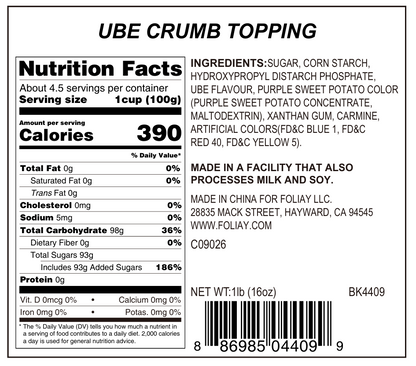 Ube Crumb Topping