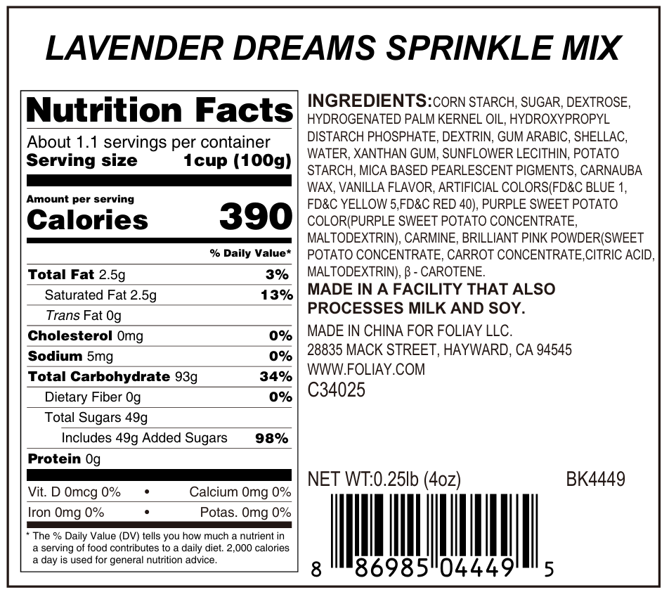 Lavender Dreams Sprinkle Mix