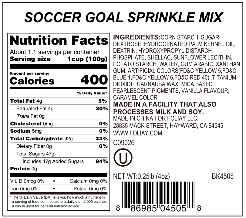 Soccer Goal Sprinkle Mix