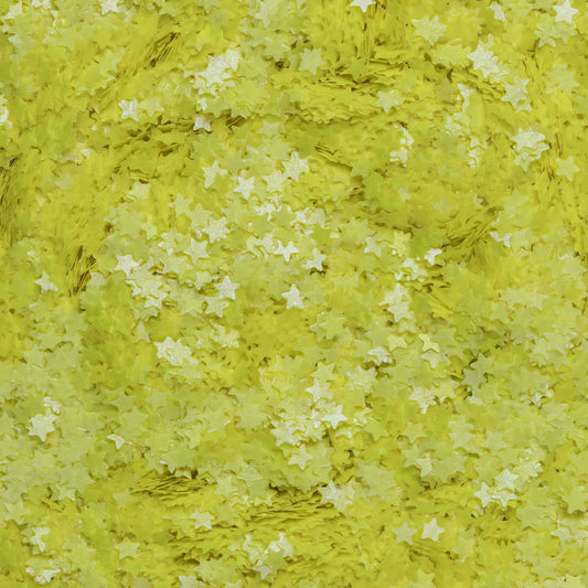 Glitter Neon Yellow Glow In The Dark Star