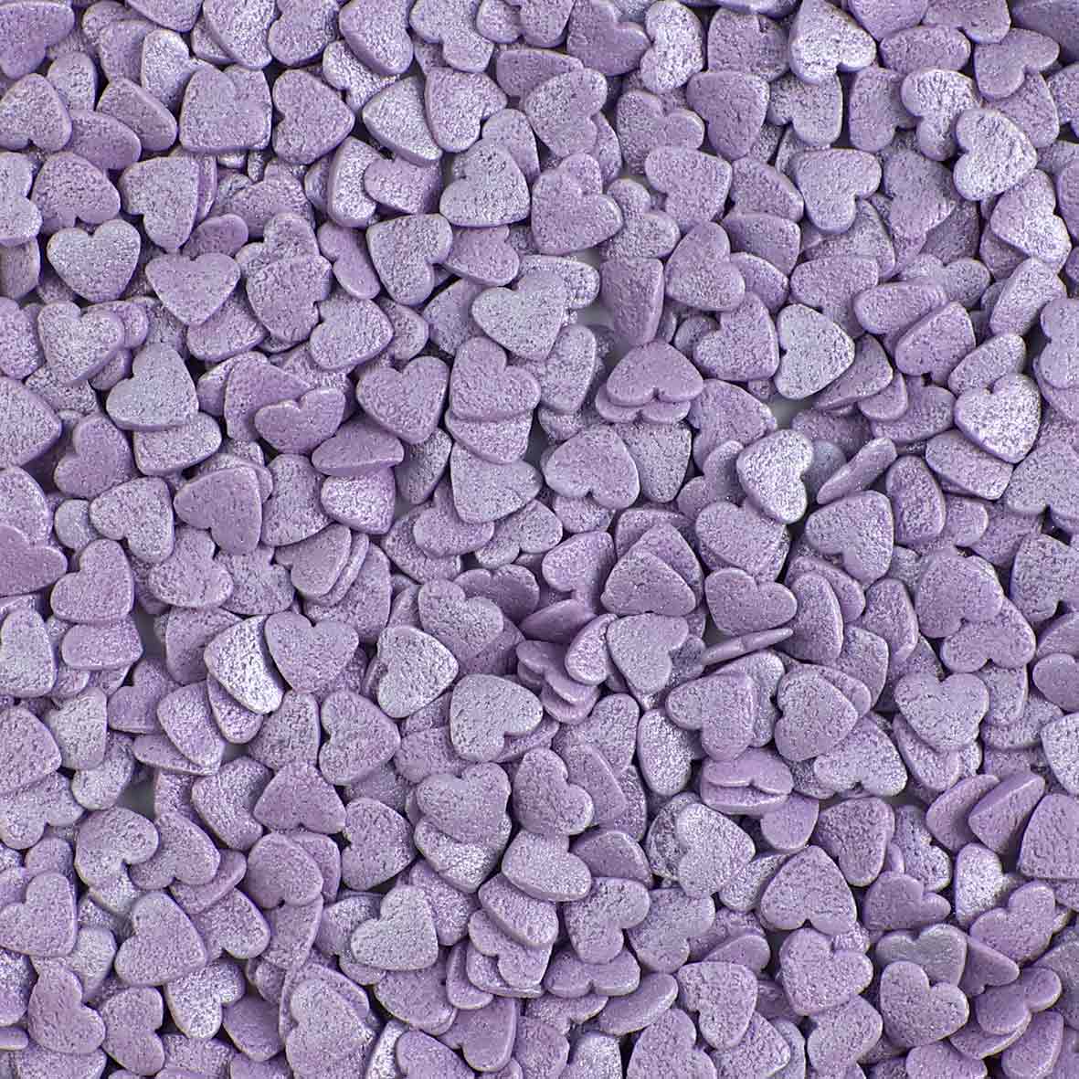 Purple Pearl Heart Quin Sprinkles