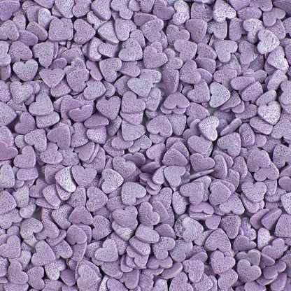 Purple Pearl Heart Quin Sprinkles