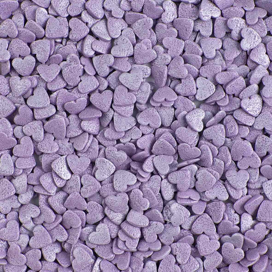 Purple Pearl Heart Quin Sprinkles