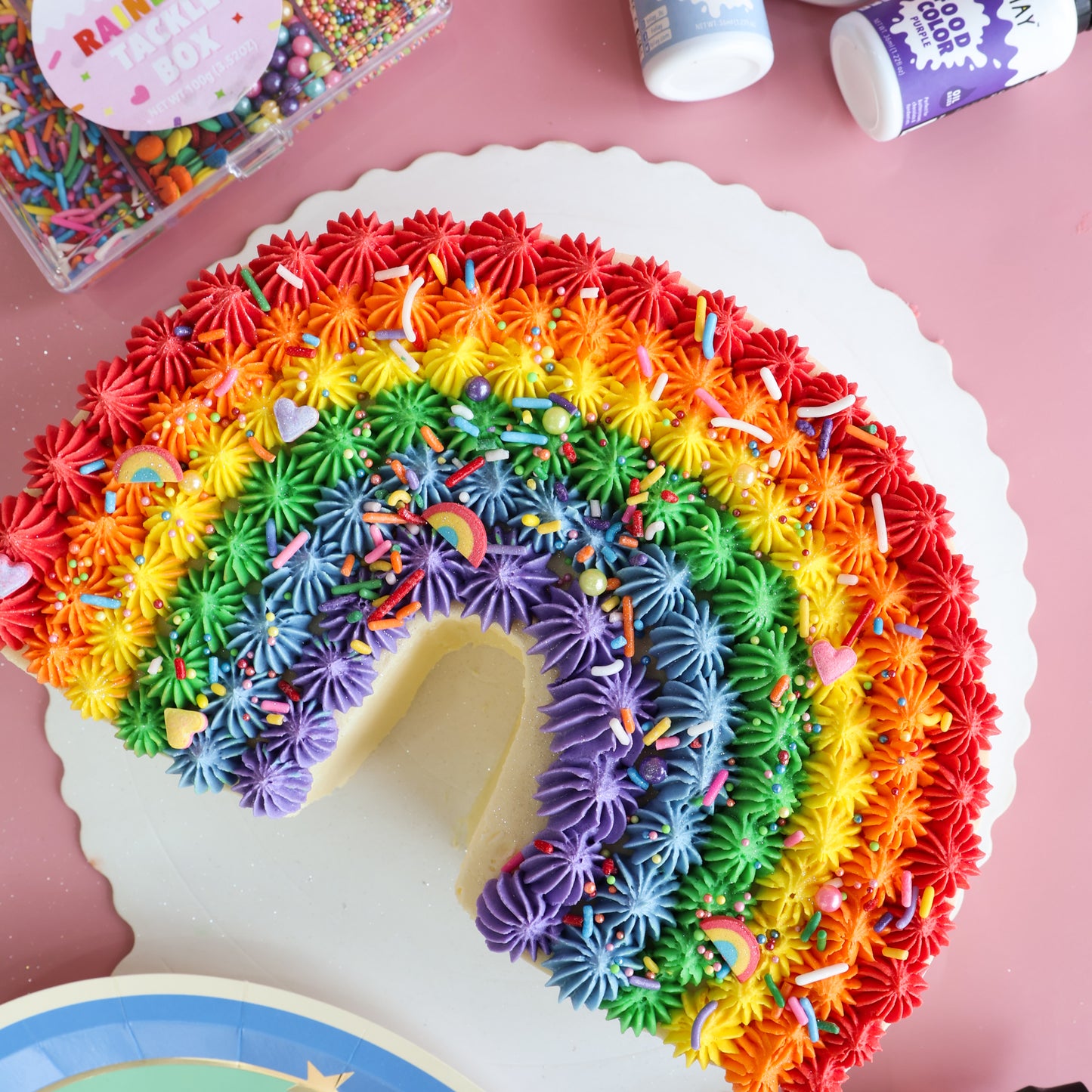 Rainbow Edible Cake Decoration