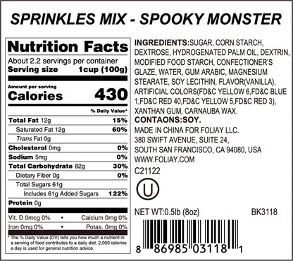 Spooky Monster Sprinkle Mix