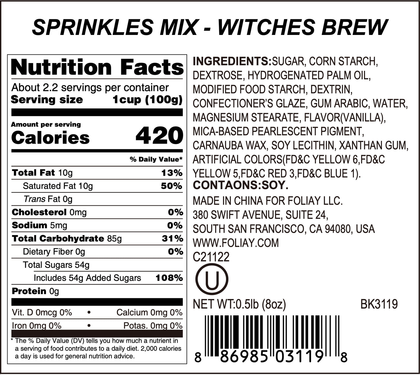Witches Brew Sprinkle Mix