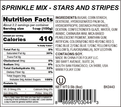 Stars And Stripes Sprinkle Mix