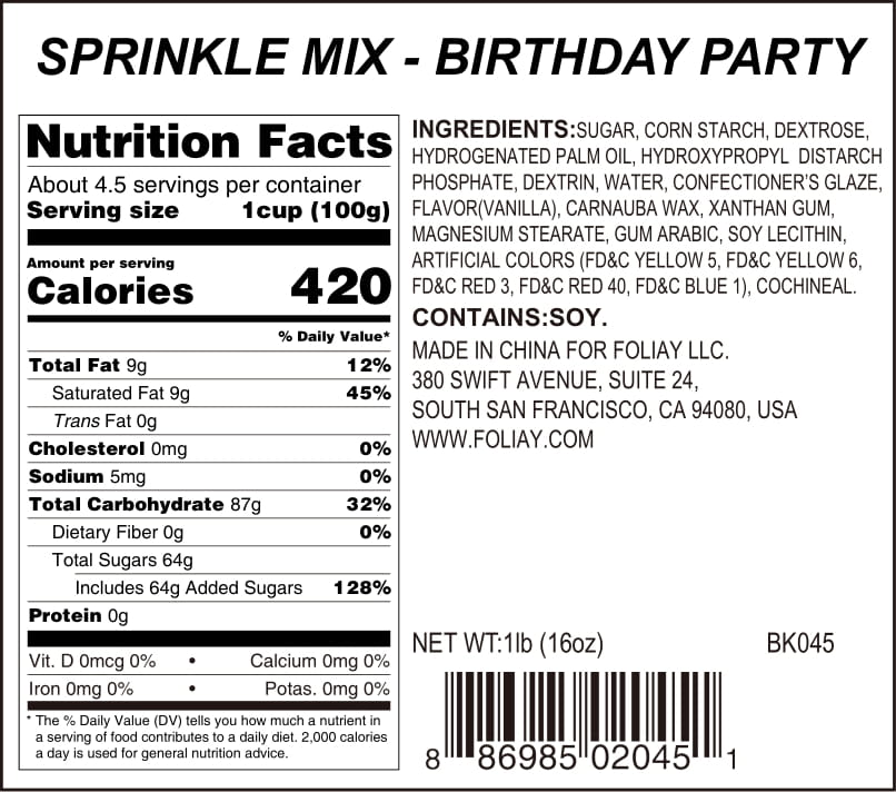 Birthday Party Sprinkle Mix