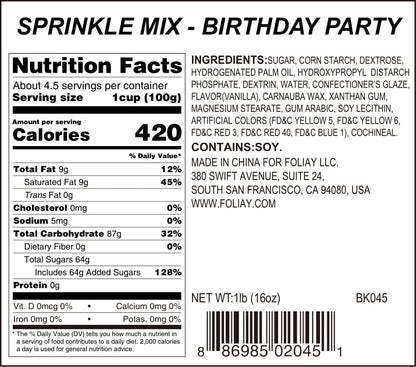 Birthday Party Sprinkle Mix