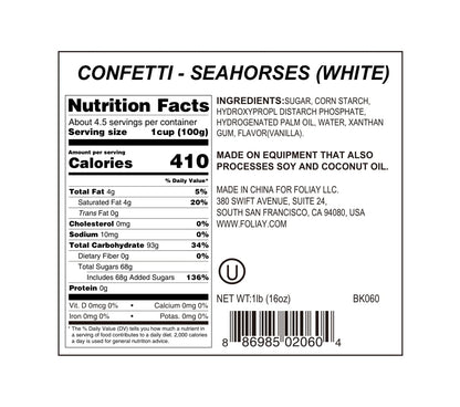 White Seahorse Quin Sprinkles
