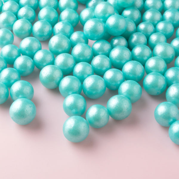 Blue Shimmer Sugar Pearls (9mm)