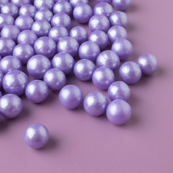 Lavender Shimmer Sugar Pearls (9mm)