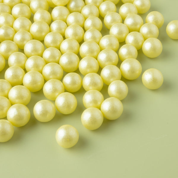 Lime Shimmer Sugar Pearls (9mm)