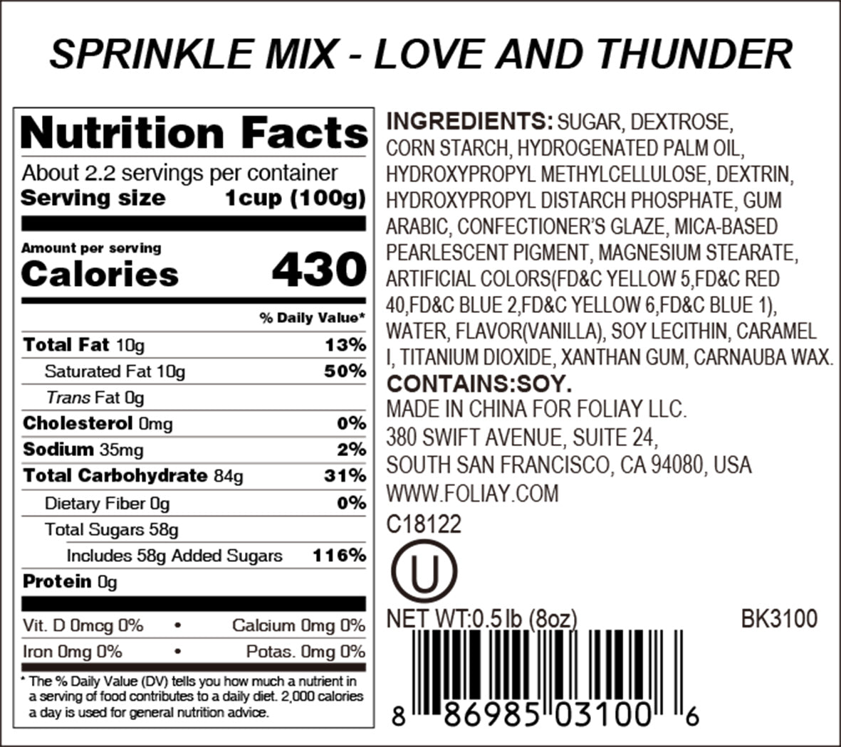 Love And Thunder Sprinkle Mix