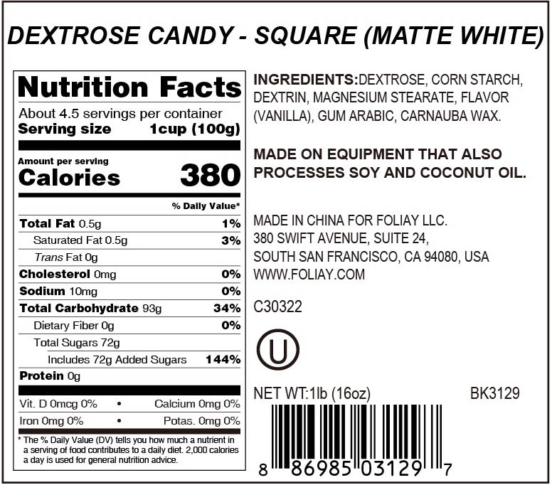 White Square Candy Sprinkles