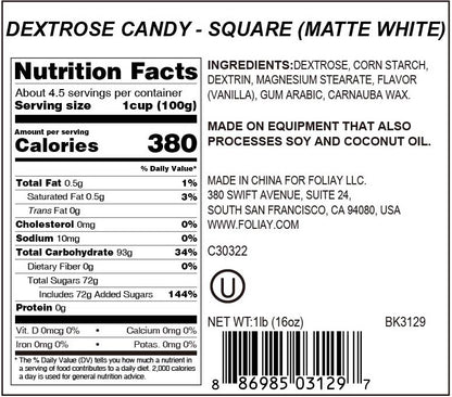 White Square Candy Sprinkles