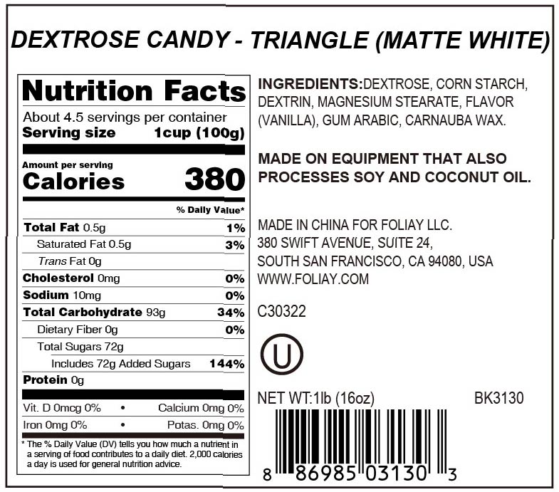 White Triangle Candy Sprinkles
