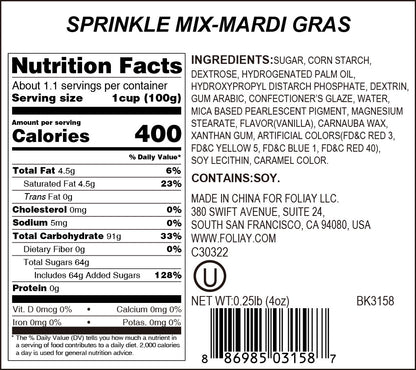 Mardi Gras Sprinkle Mix