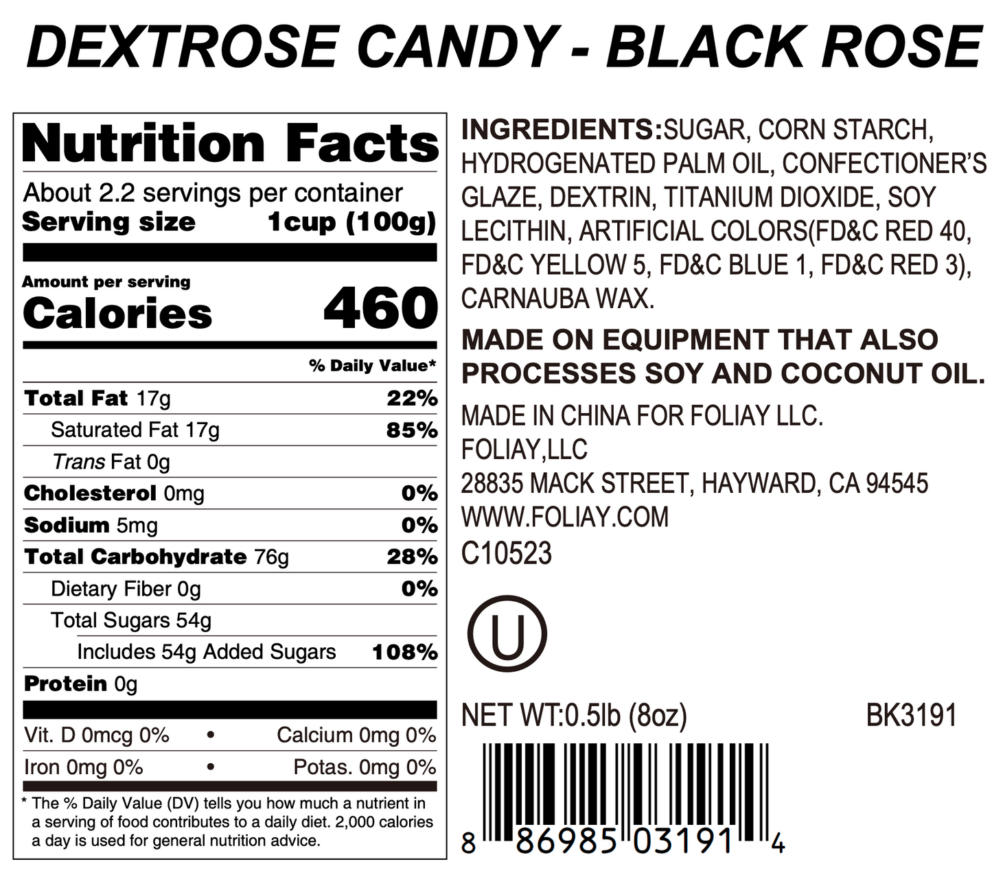 Black Rose Candy Sprinkles