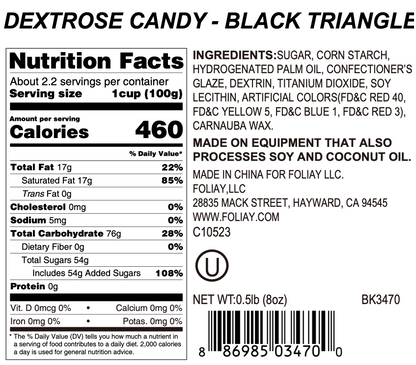 Black Triangle Candy Sprinkles