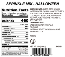 Load image into Gallery viewer, Halloween Sprinkle Mix 25lb
