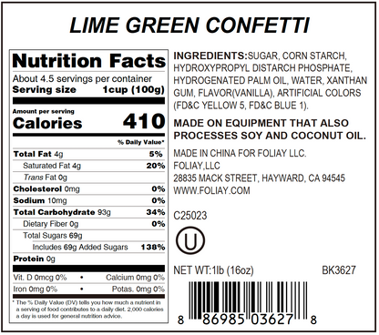 Lime Green Quin Sprinkles