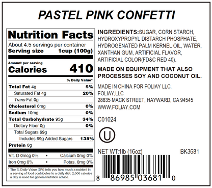 Pastel Pink Quin Sprinkles