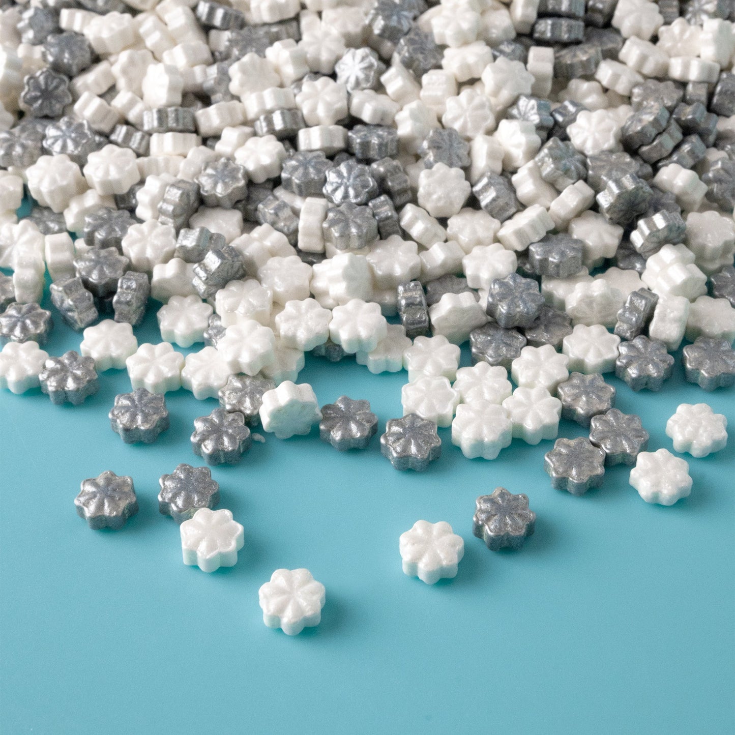 White Silver Star Candy Sprinkles