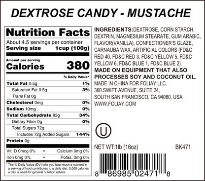 Mustache Shape Candy Sprinkles