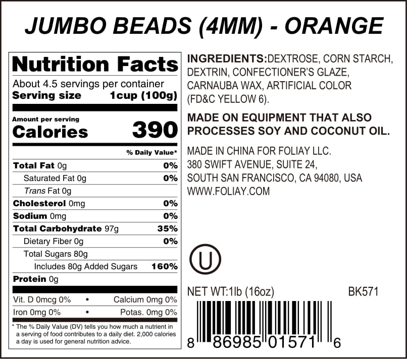 Orange Sugar Pearls