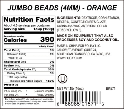Orange Sugar Pearls