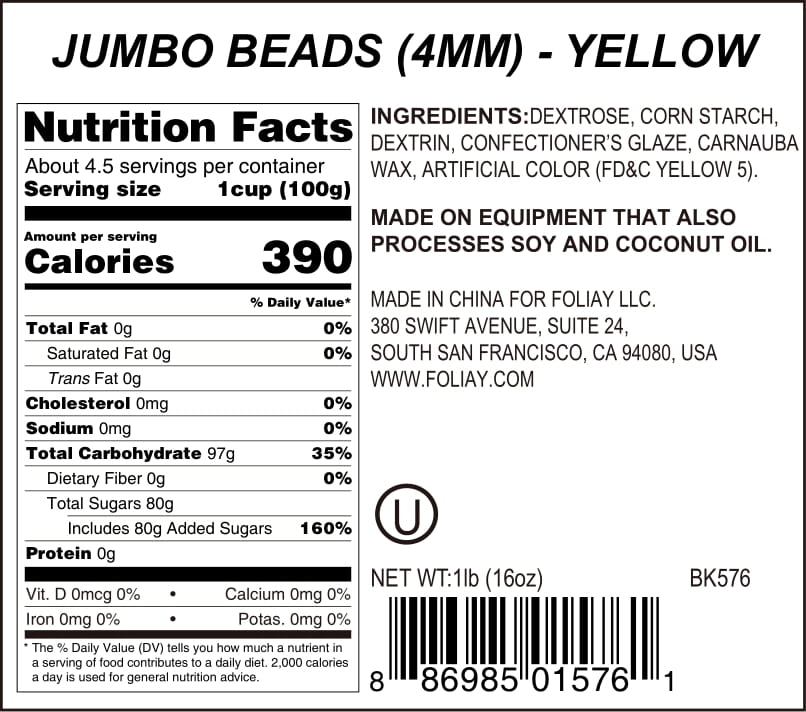 Yellow Sugar Pearls