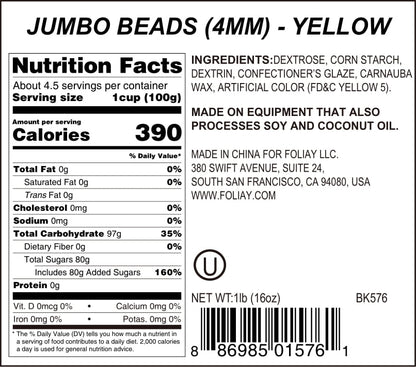 Yellow Sugar Pearls