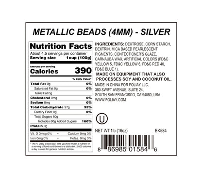Silver Shimmer Sugar Pearls