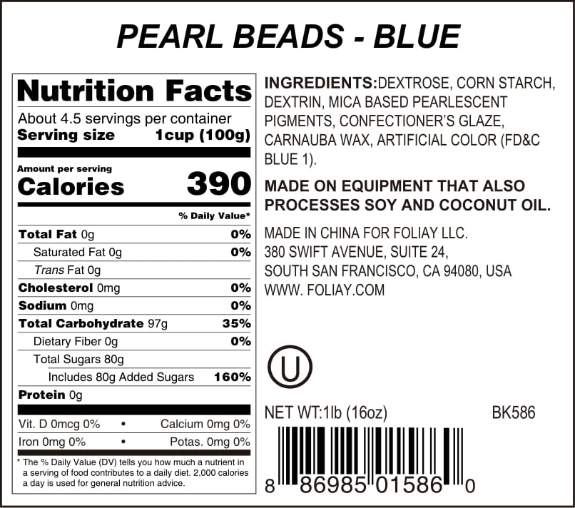 Blue Shimmer Sugar Pearls