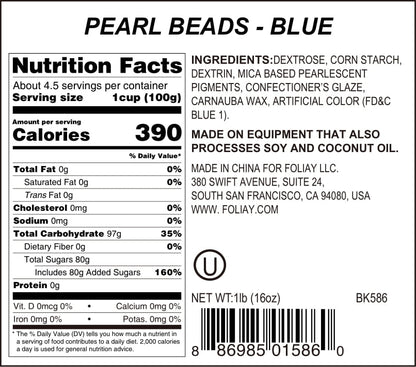 Blue Shimmer Sugar Pearls