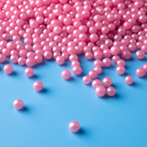 Pink Shimmer Sugar Pearls