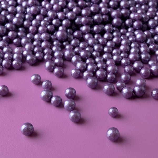 Purple Shimmer Sugar Pearls