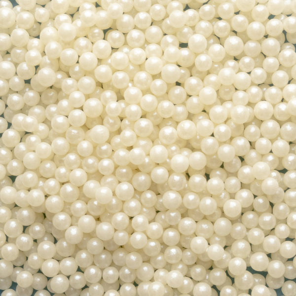 White Shimmer Sugar Pearls