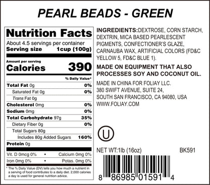 Green Shimmer Sugar Pearls