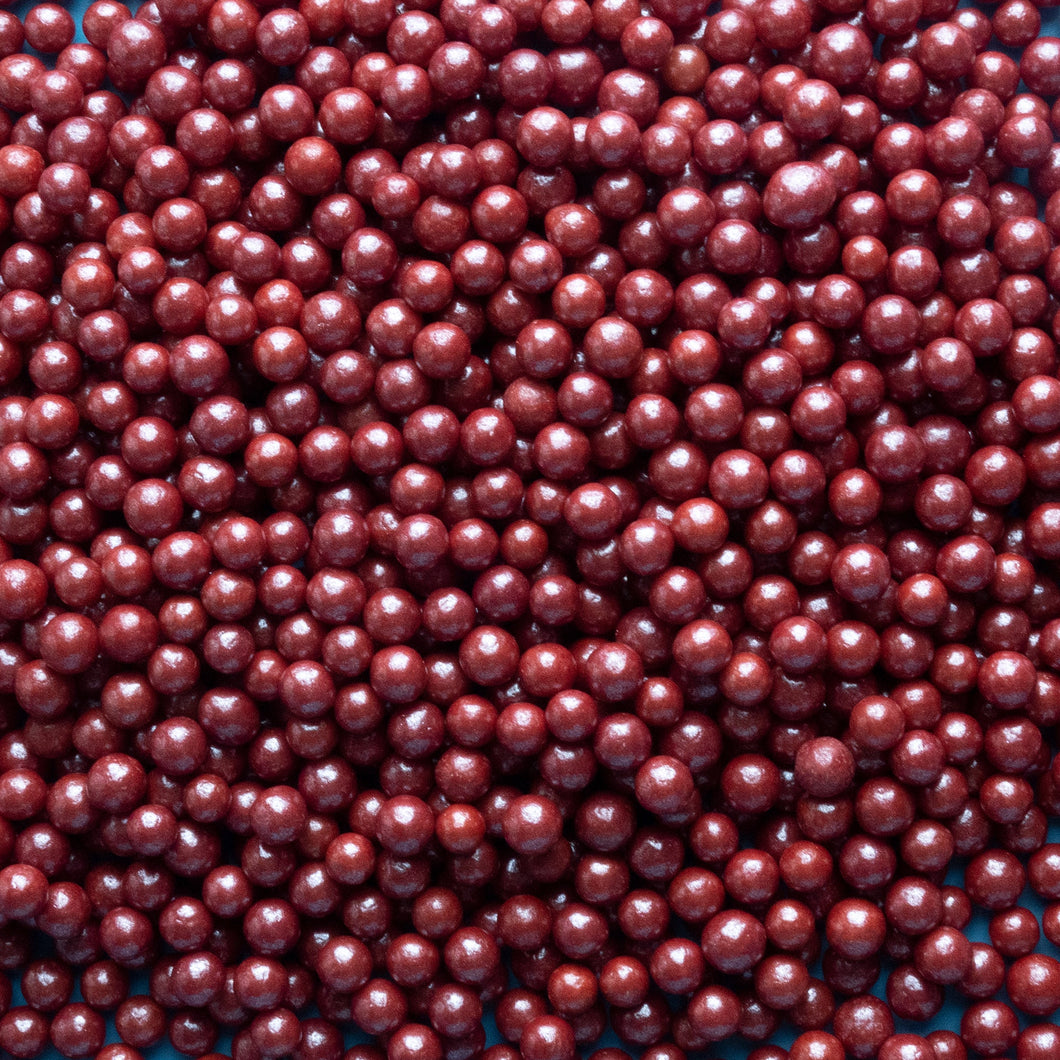 Red Shimmer Sugar Pearls