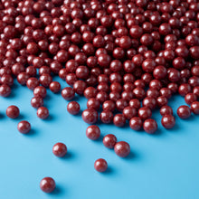 Load image into Gallery viewer, Red Shimmer Sugar Pearls
