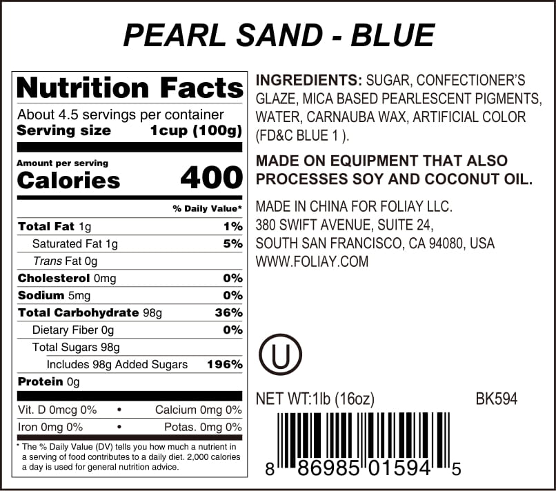 Blue Sparkling Sanding Sugar Sprinkles