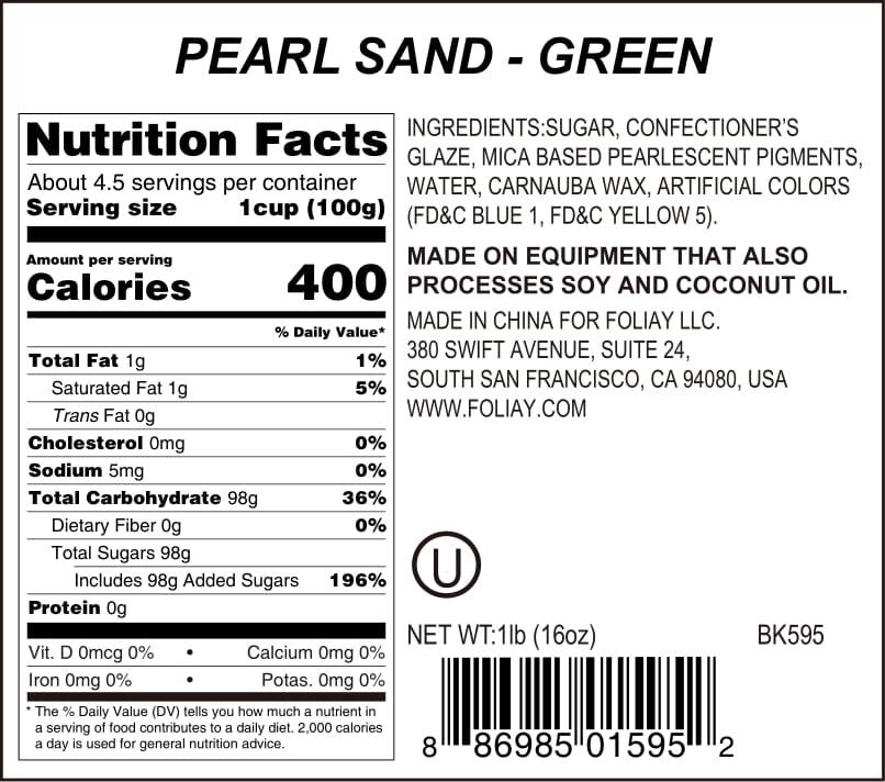 Green Sparkling Sanding Sugar Sprinkles