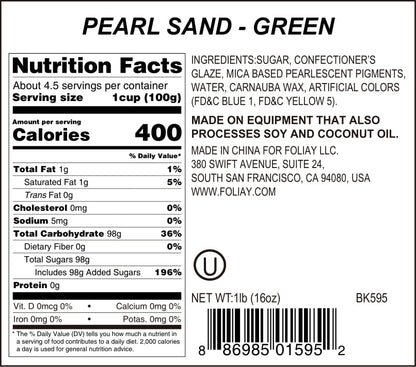 Green Sparkling Sanding Sugar Sprinkles