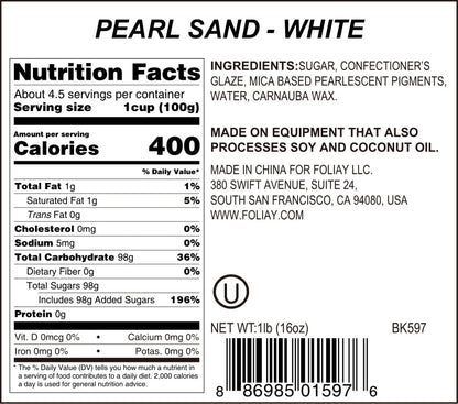 White Sparkling Sanding Sugar Sprinkles