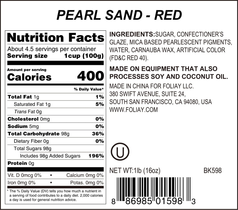 Red Sparkling Sanding Sugar Sprinkles